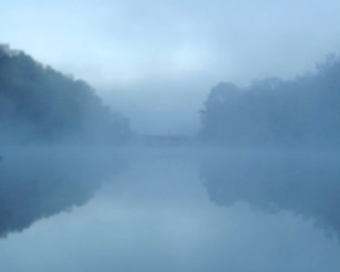 LANDSCAPE: Mists VIII, "Blue Moment", Large Canvas